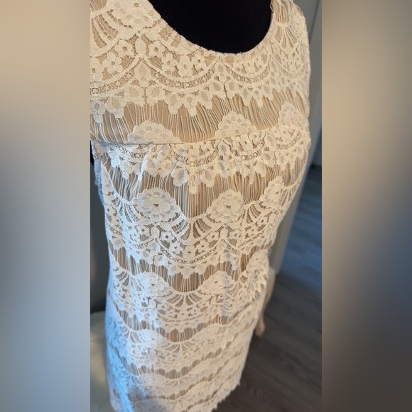 NWT Kohl's Ivory Floral Lace Dress - Picture 2 of 5